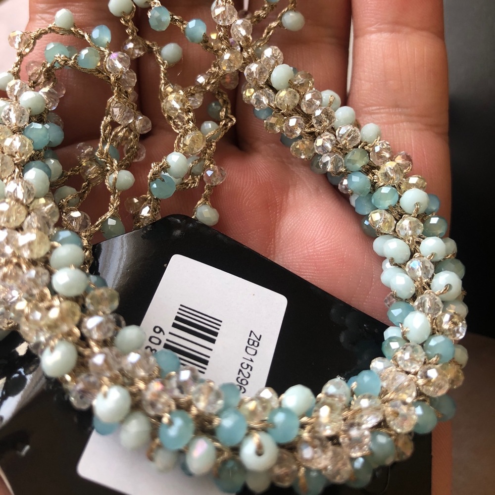 Saachi - Hand-Crocheted Glass Beaded Necklace